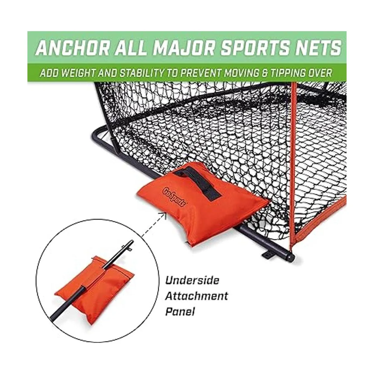 GoSports Juego de 4 bolsas de arena deportivas para redes_2