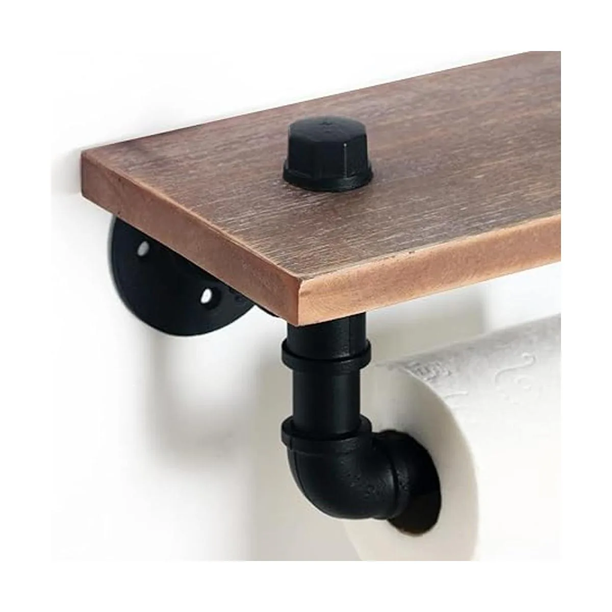 HouseAid Soporte de papel higiénico de tubo industrial con_3