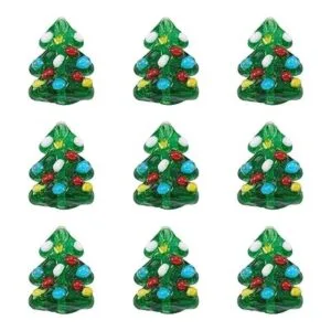 Cheriswelry 20 cuentas de cristal de árbol de Navidad_1