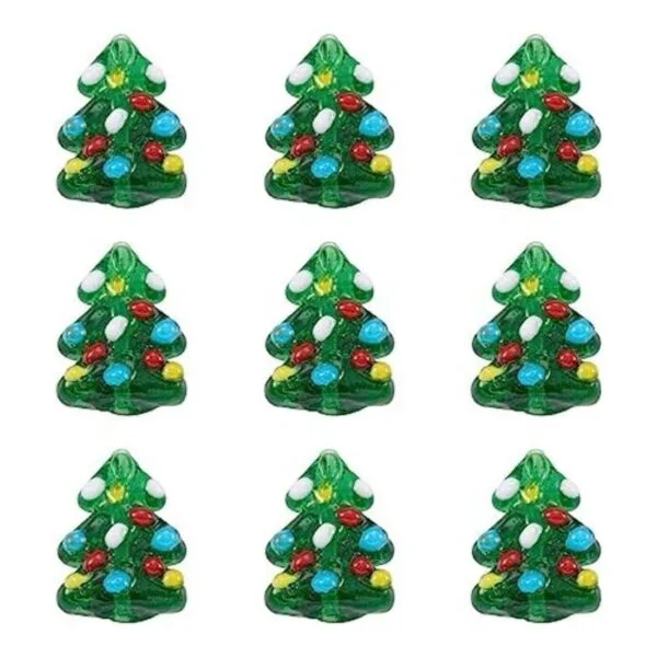 Cheriswelry 20 cuentas de cristal de árbol de Navidad_1