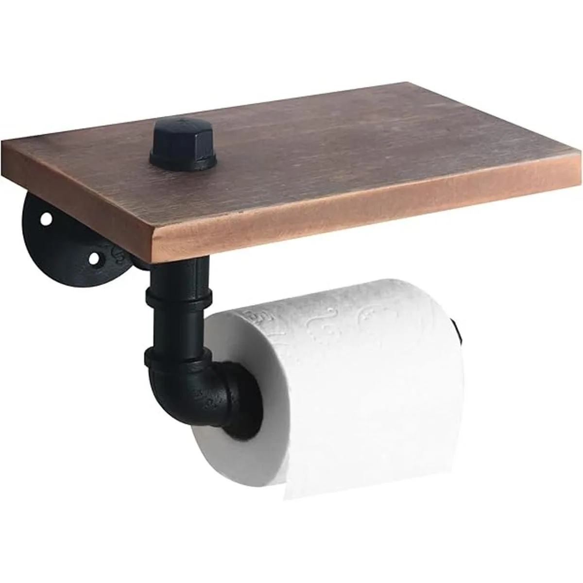 HouseAid Soporte de papel higiénico de tubo industrial con_1