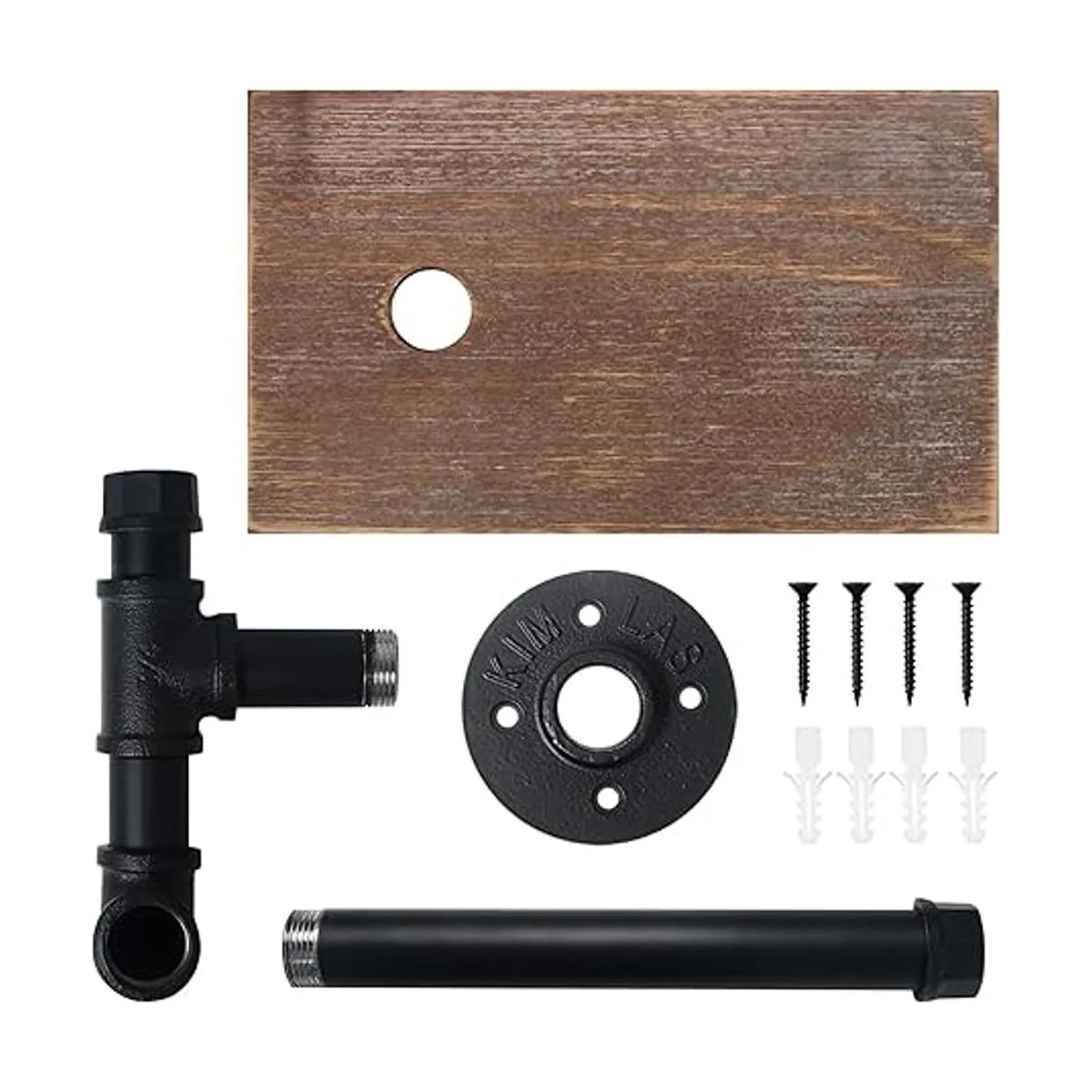 HouseAid Soporte de papel higiénico de tubo industrial con_7