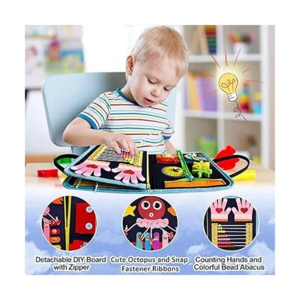 Gojmzo Busy Board Montessori Toys for 1 2 3 4 Year Old_4