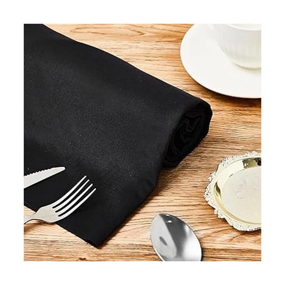 Paño de plata antideslustre de 2 yardas tela negra_7