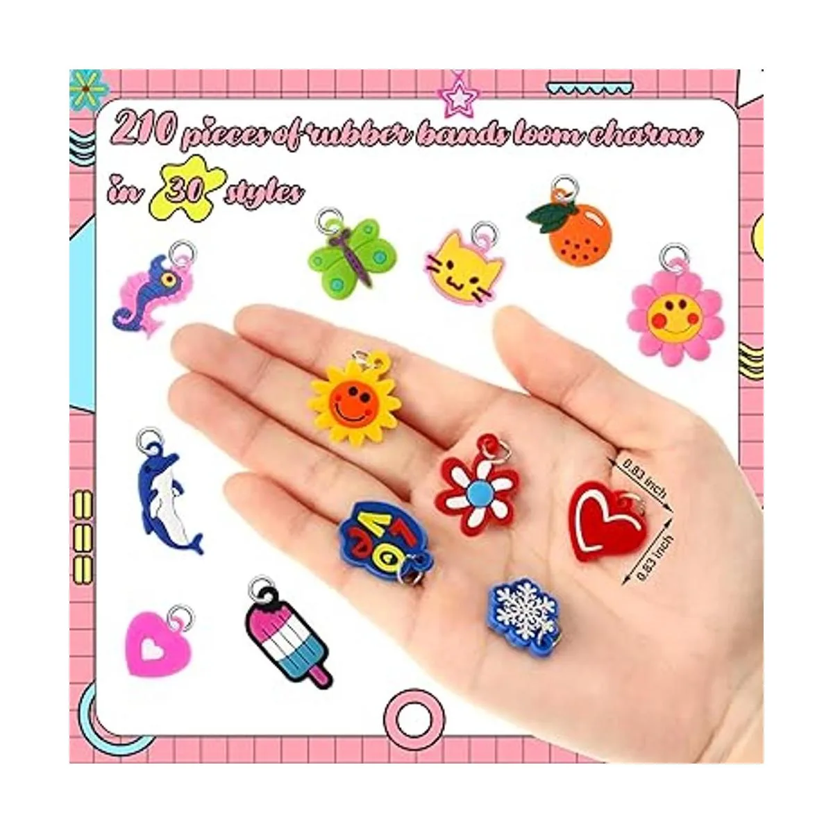 210 dijes de silicona para pulseras de goma pulseras_2