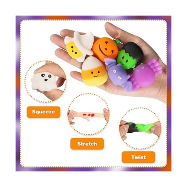 MGparty 48 juguetes de Halloween Squishies para niños_3