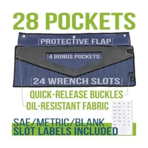 Rugged Tools Bolsa enrollable para llaves Organizador de_2