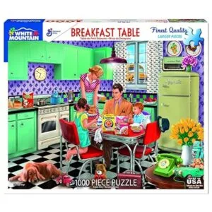 White Mountain Rompecabezas de mesa de desayuno_2