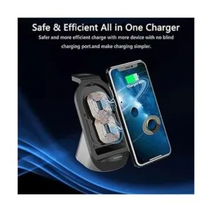 EALEK Cargador inalámbrico 3 en 1 estación de carga_3