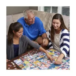 White Mountain Rompecabezas de mesa de desayuno_4