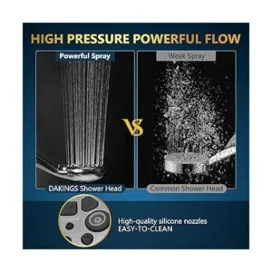 DAKINGS Juego de 6 modos de ducha de mano de alto flujo_3