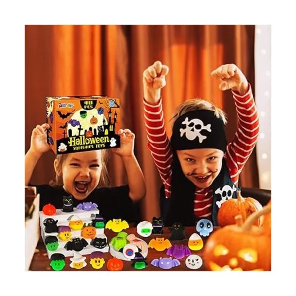 MGparty 48 juguetes de Halloween Squishies para niños_6