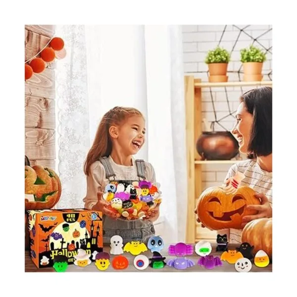 MGparty 48 juguetes de Halloween Squishies para niños_5