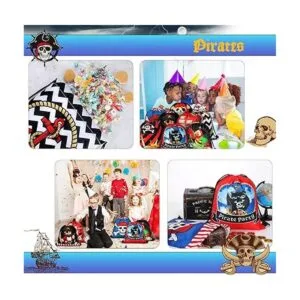 16 bolsas de regalo de fiesta de piratas con cordón_6