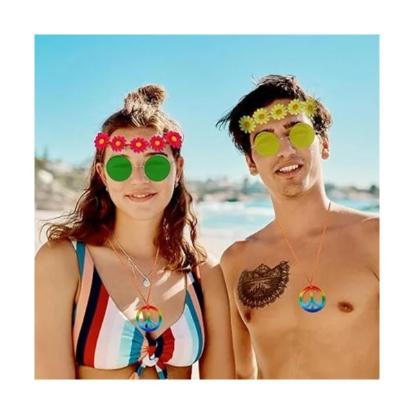 Hippie Accessories 24 Pieces 70s Party Decorations Women_6