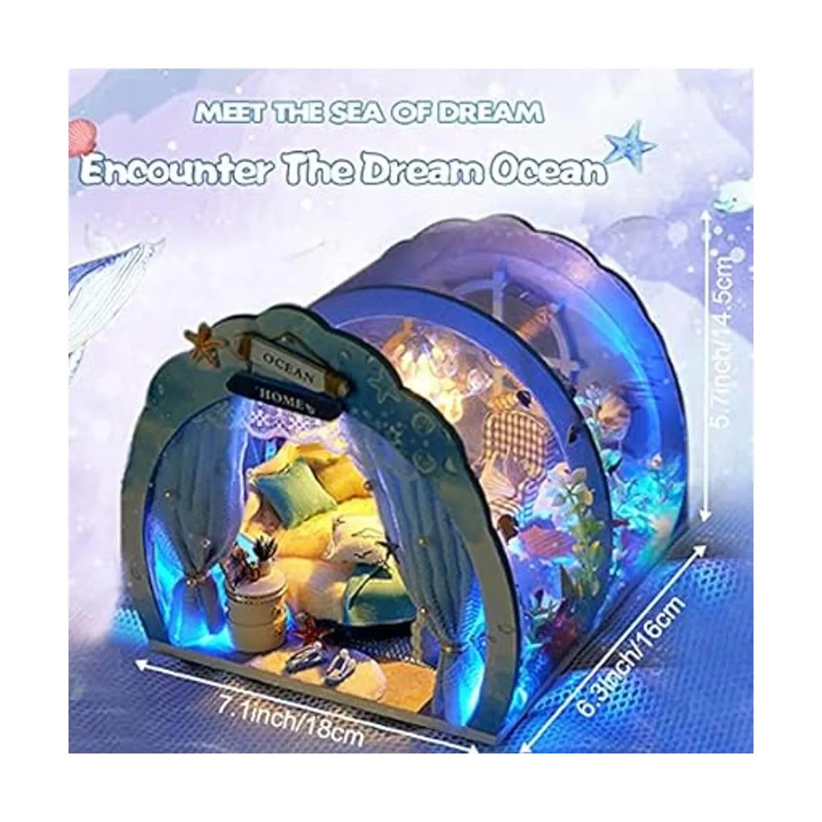 GuDoQi Kit de casa de muñecas en miniatura kit de casa en_2