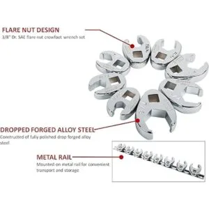 Sunex 9708 Juego de llaves de tuerca fraccionadas de 0.7_2