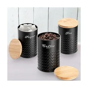 Bekith Paquete de 3 recipientes de cocina con tapas de_6