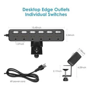 JUNNUJ Abrazadera de escritorio interruptores_5