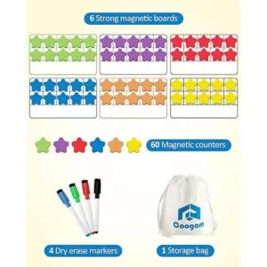 Coogam Juego magnético de diez marcos juegos de conteo de_2
