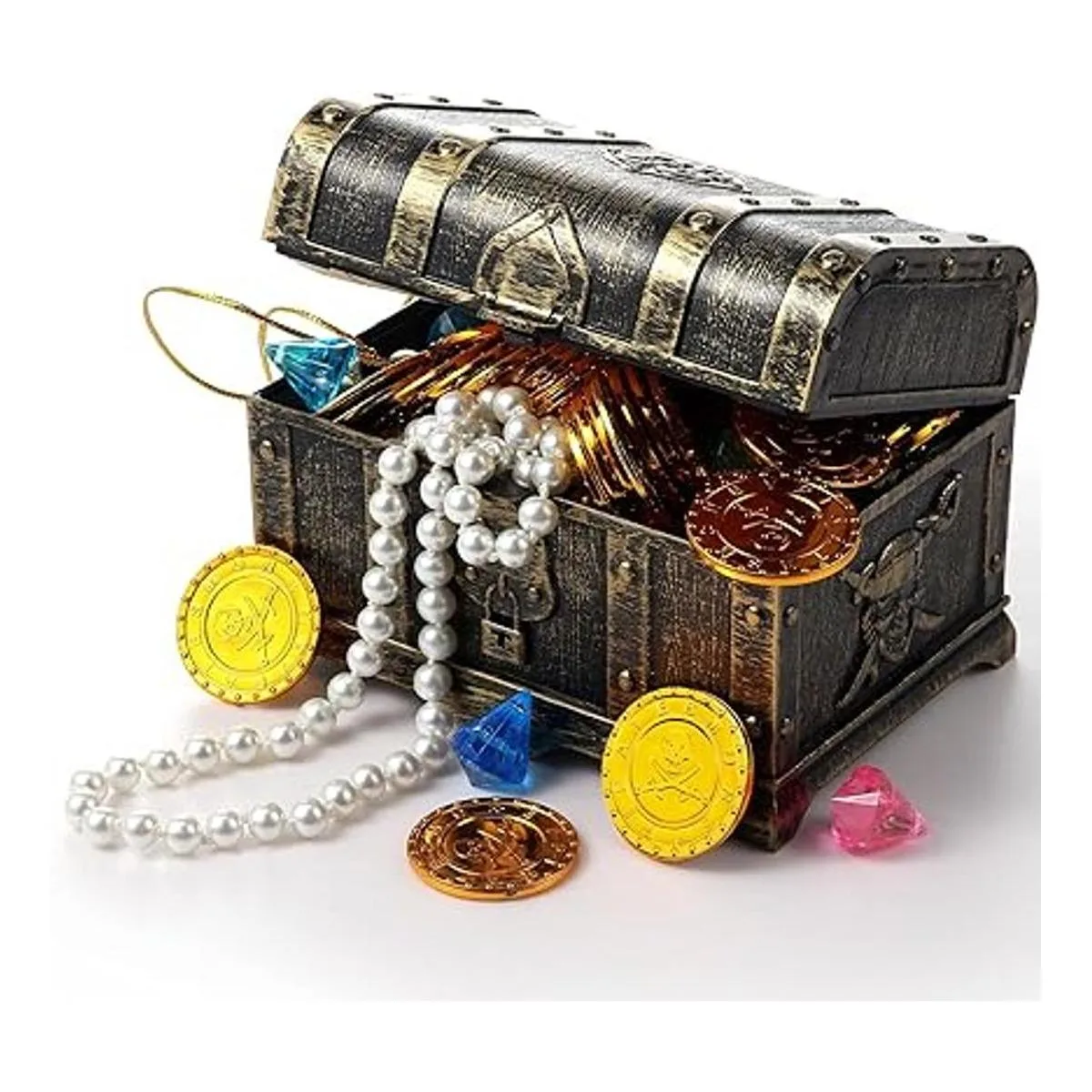 Kit de juguete para el cofre del tesoro pirata vintage del_3