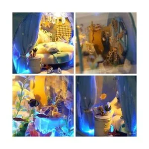 GuDoQi Kit de casa de muñecas en miniatura kit de casa en_6