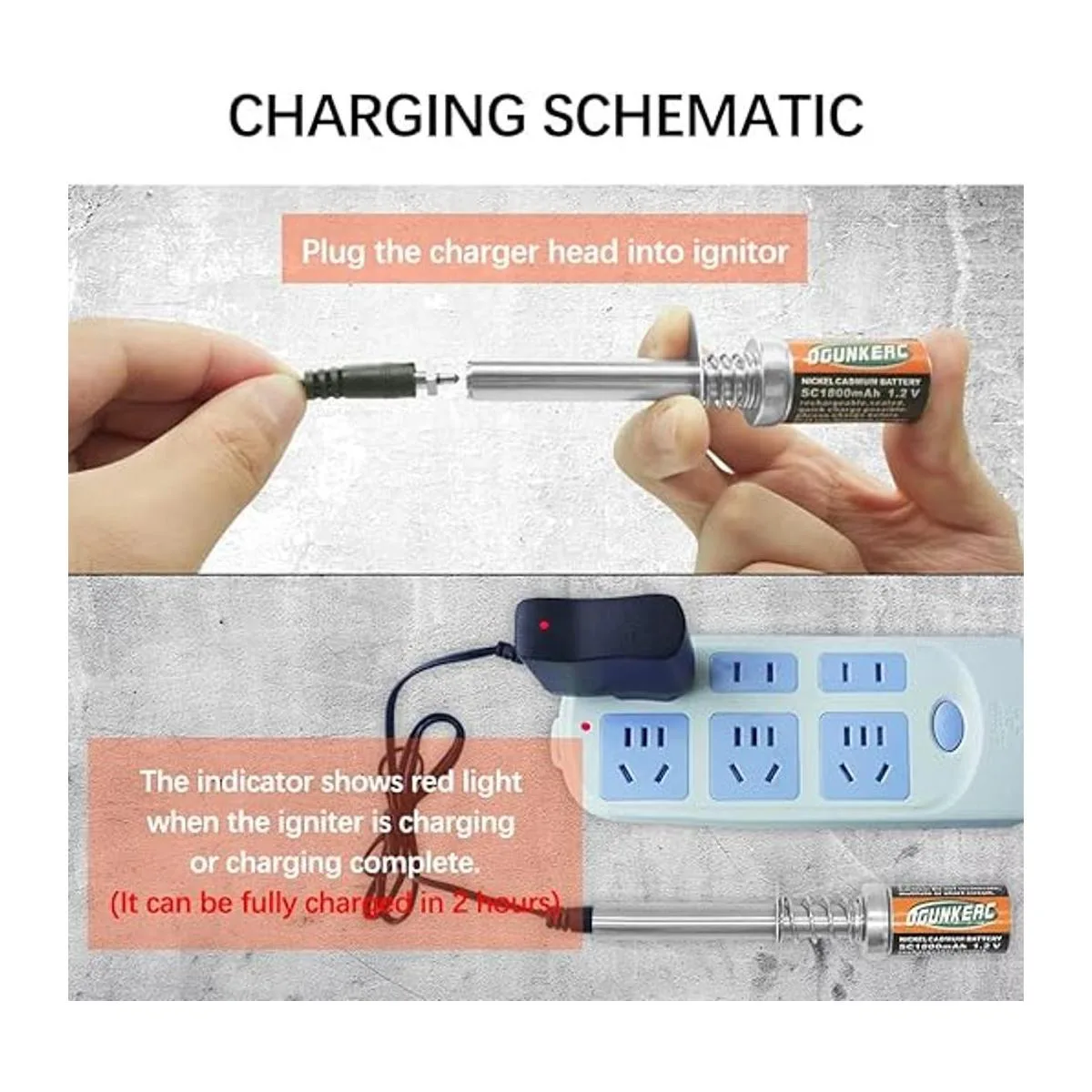 OGRC Nitro Starter Glow Plug Encendedor Herramientas de_5