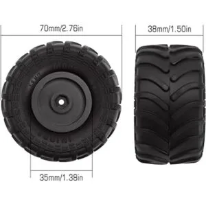INJORA Monster Truck Juego de neumáticos negros para_3