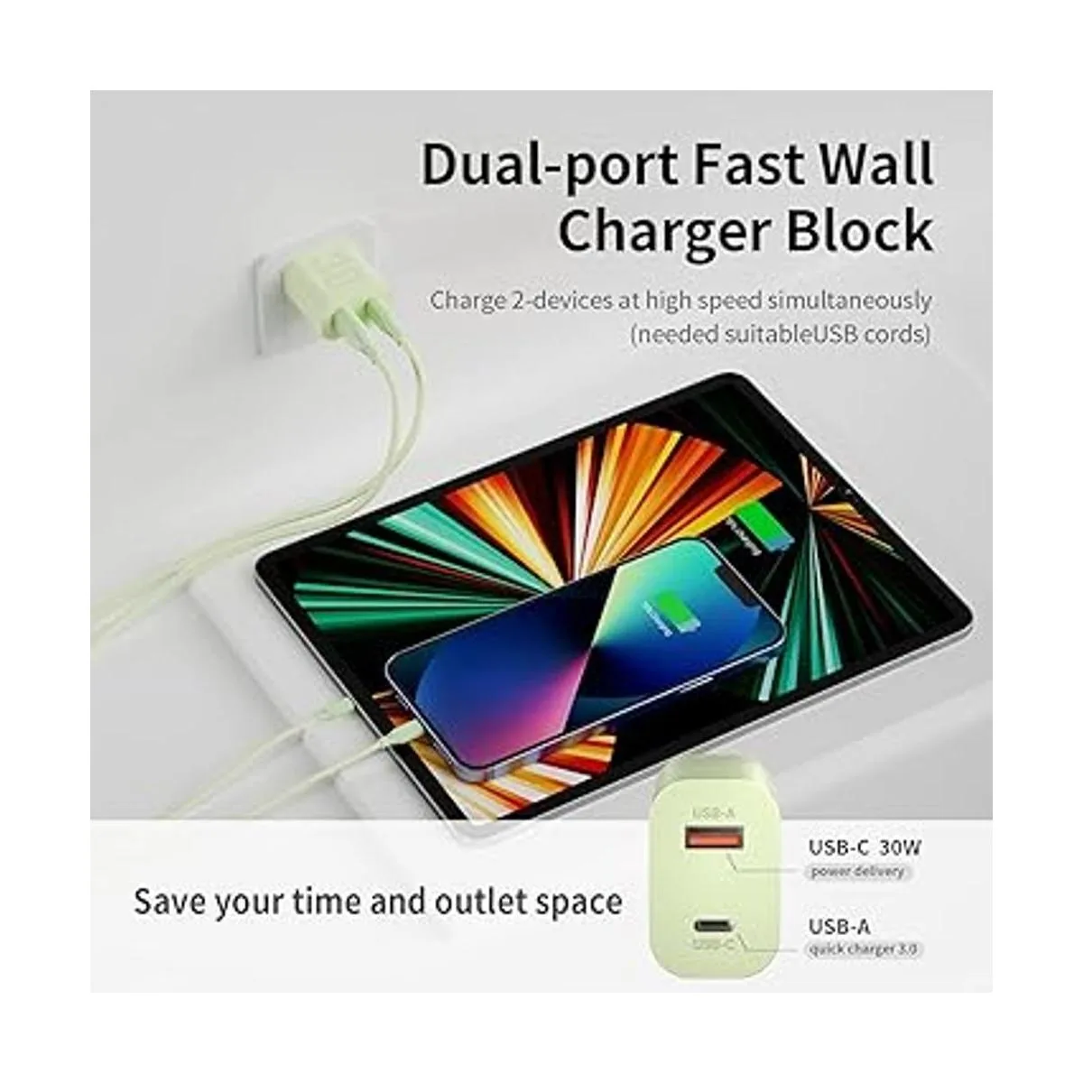 Cargador rápido de 30 W GaN III de doble puerto PD3.0_3