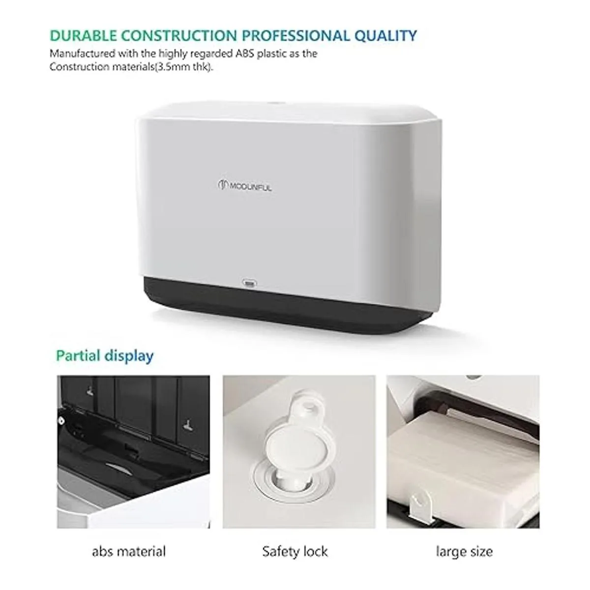 Dispensador de toallas de papel comercial de montaje en_2