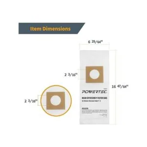 POWERTEC 75057P2V Bolsas de filtro para túnel de viento_4
