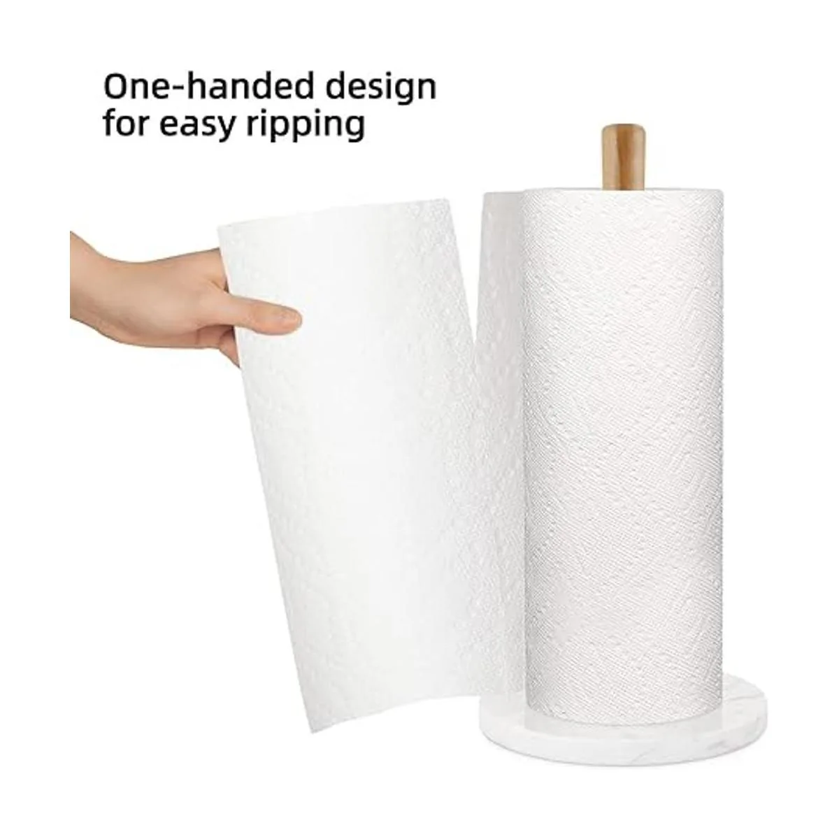 Buruis Soporte para toallas de papel de madera base de_3