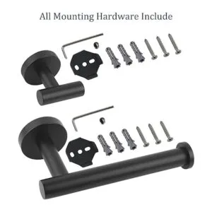 Juego de accesorios de baño color negro mate 3 piezas de_7