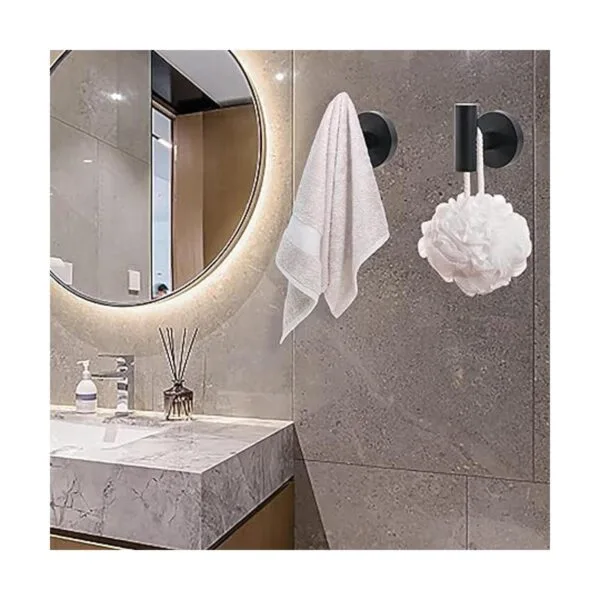 Juego de accesorios de baño color negro mate 3 piezas de_3