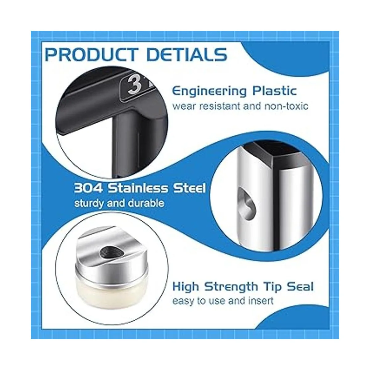 8 puntas de pulverizador de pintura reversibles puntas de_3