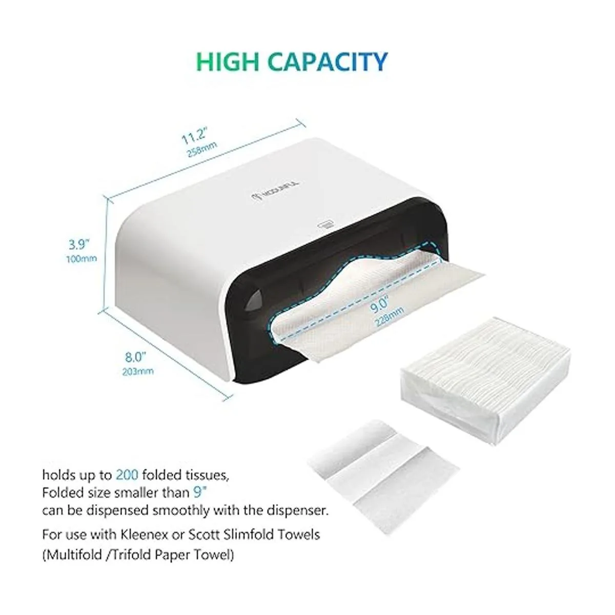 Dispensador de toallas de papel comercial de montaje en_3