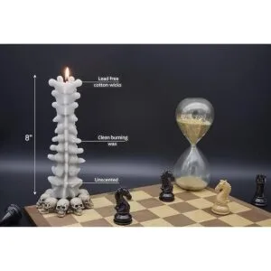 Zellinni Vela de lomo para decoración gótica vela de soja_3