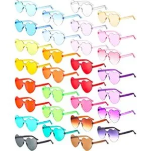 30 pares de lentes de sol en forma de corazón sin montura_1