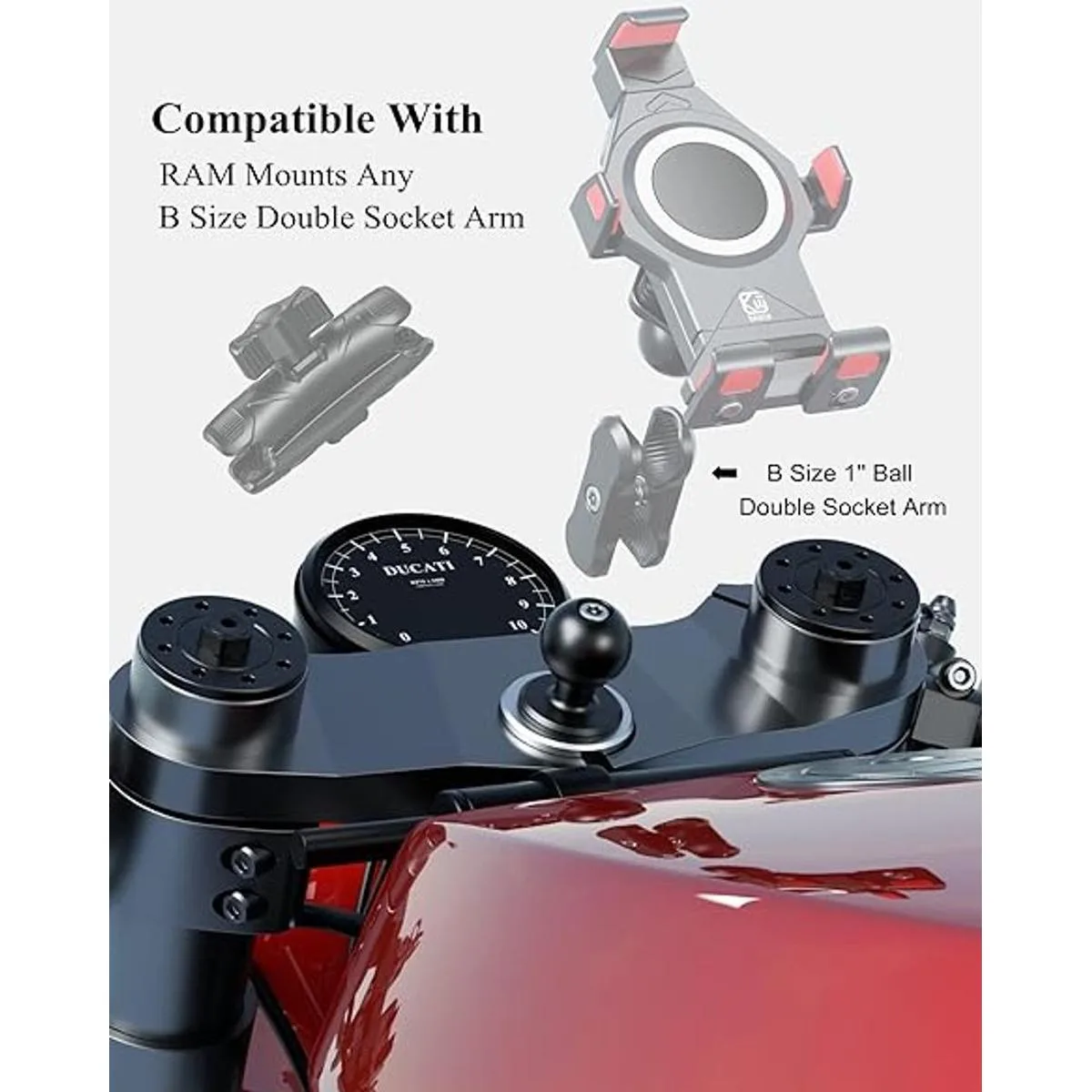 BRCOVAN Base de vástago de horquilla de metal para_3