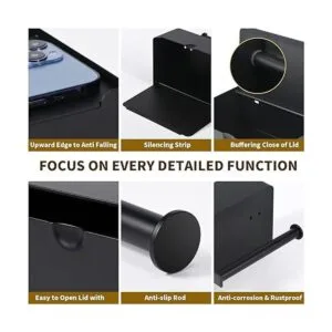 LAYUKI Soporte grande para papel higiénico con estante_3