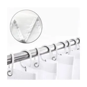 Cortina de ducha floral rústica para baño elegantes_6