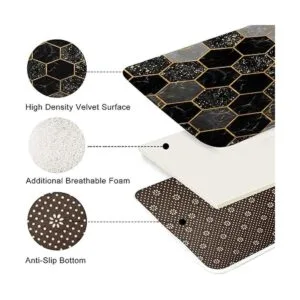 Tayney Juego de cortinas de ducha de mármol con cubierta_5