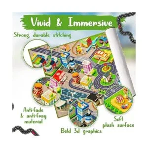Alfombra para niños City Life 3D Playroom Rug 30 x 60_3