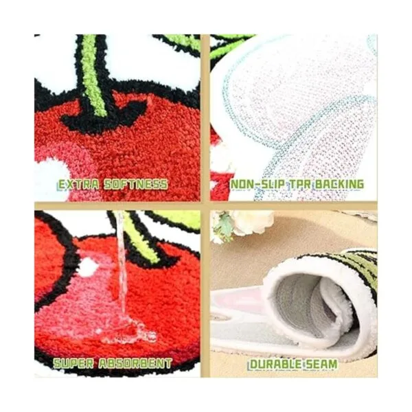 Alfombrillas de baño de microfibra en forma de cerezo_4