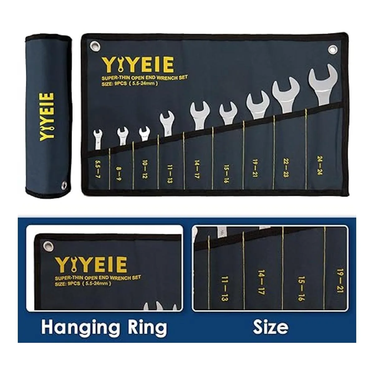 YIYEIE Juego de llaves de extremo abierto superfinas_5