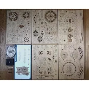 Uguter Reloj de búho de madera 3D decoración del hogar_6