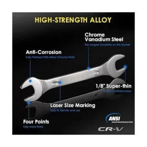 YIYEIE Juego de llaves de extremo abierto superfinas 9_4