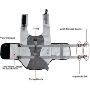 Dog Life Jackets Dog Saver Life Jacket Dog Swimming Vest_3