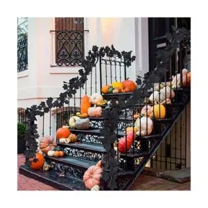 Decoración de otoño guirnalda negra decoración negra_5