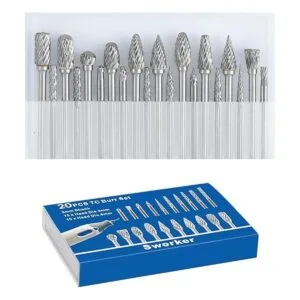 Sworker Juego de rebabas de carburo compatible con vástago_2